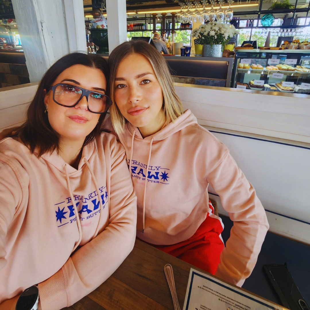 Frankly Raw x Breakfast Shirts | Pink Cropped Hoodie