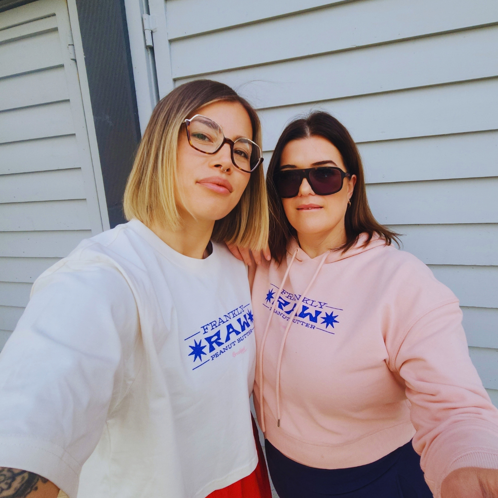 Frankly Raw x Breakfast Shirts | Pink Cropped Hoodie