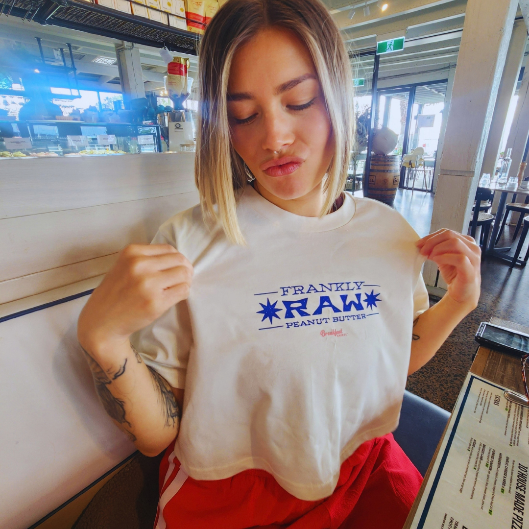 Frankly Raw x Breakfast Shirts | Bone Cropped Tee
