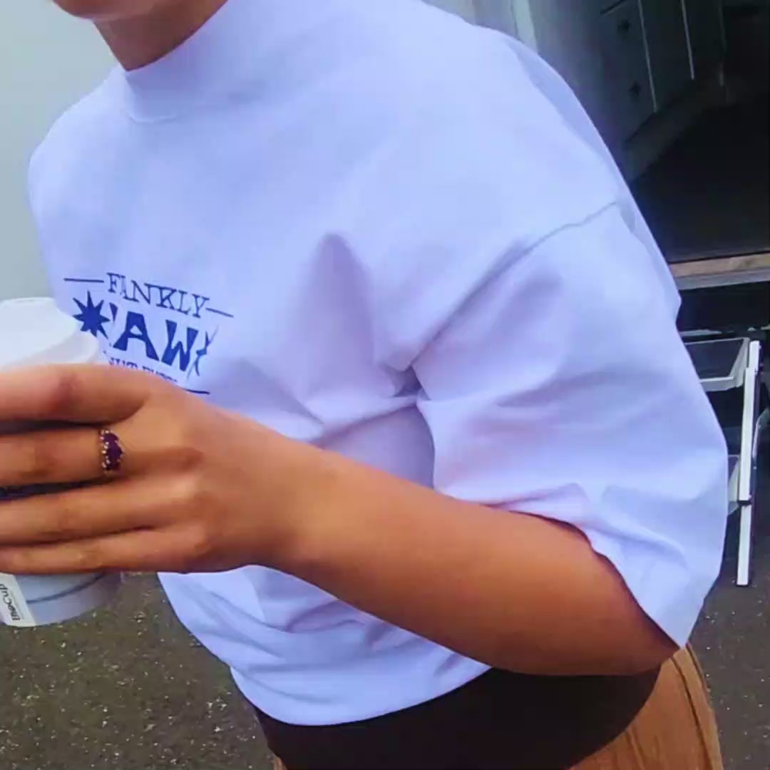 Frankly Raw x Breakfast Shirts | White Oversized Tee